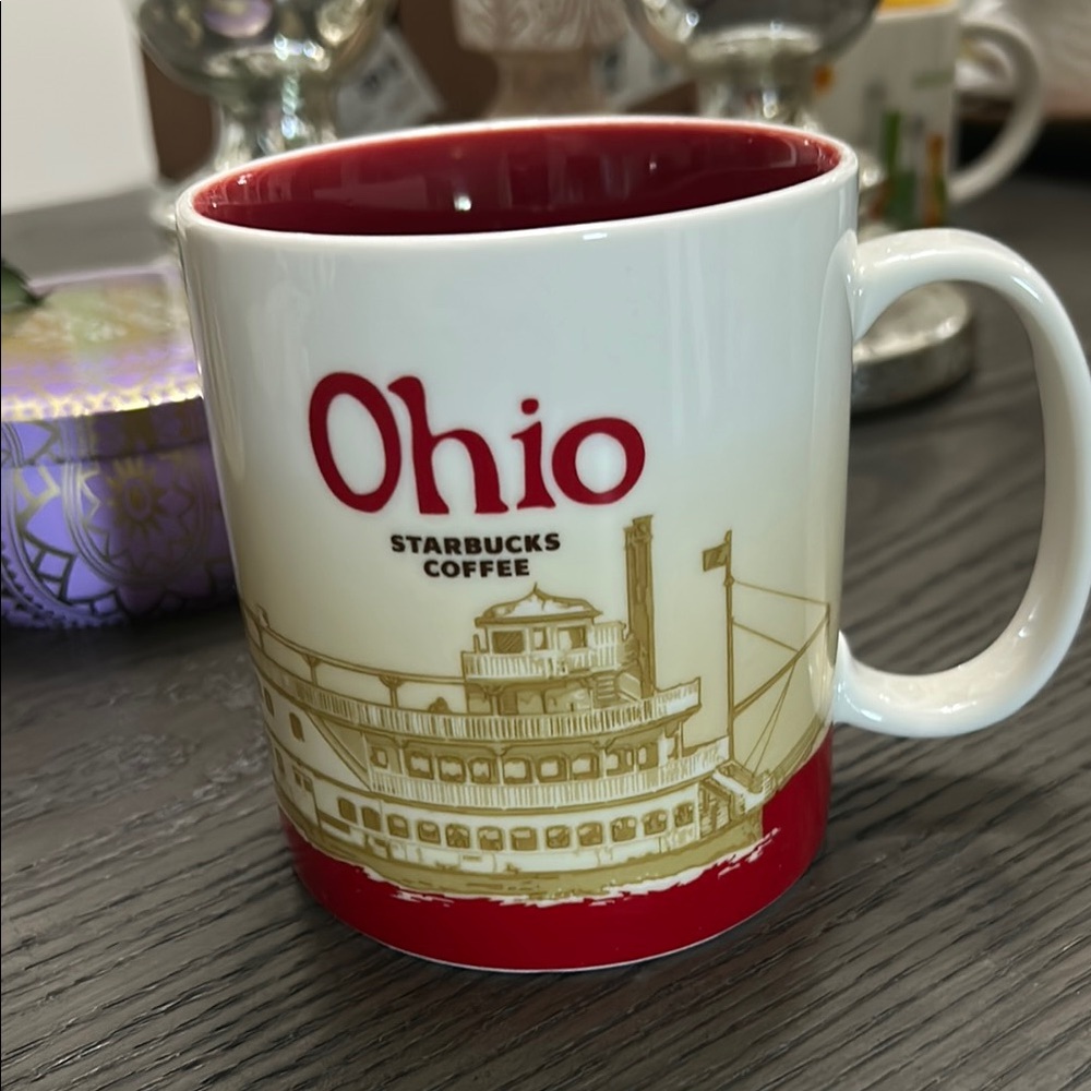 Starbucks collection been there series Red and White Ohio Collector's Mug